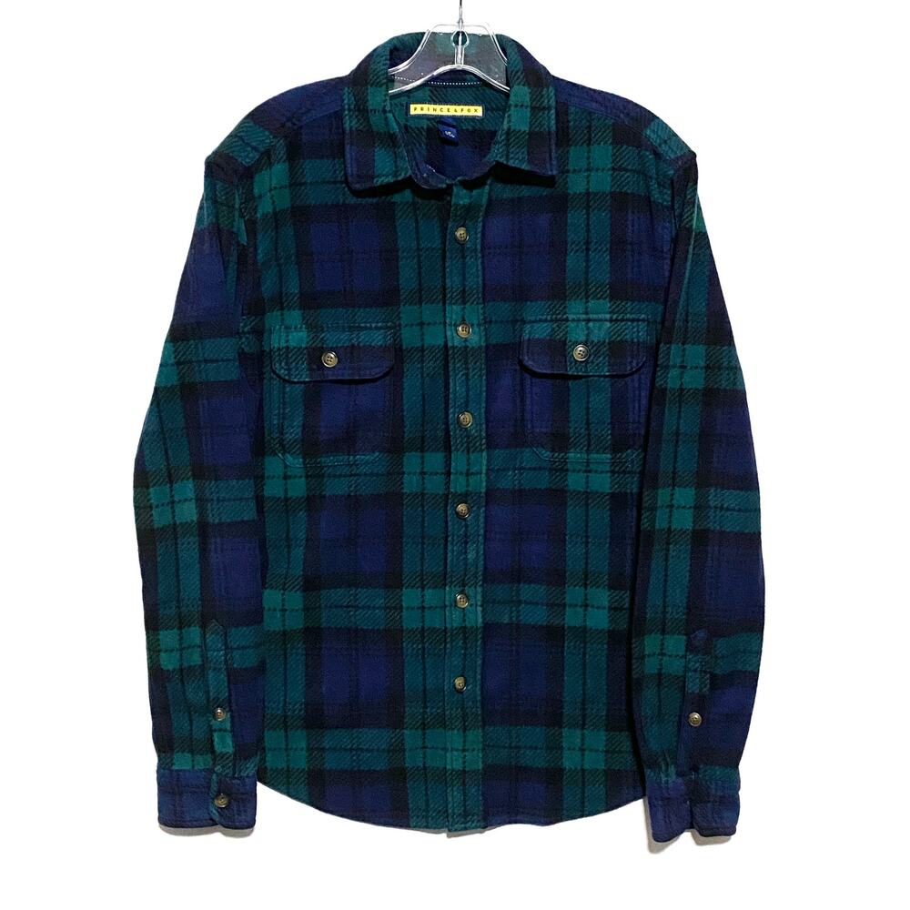 Prince & Fox Plaid Pocket Flannel Button Front Shirt Men S Workwear Gorpcore Y2K